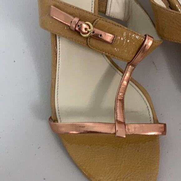 ELIE TAHARI OPEN TOE LEATHER SANDALS SIZE 9.5 - Picture 4 of 7